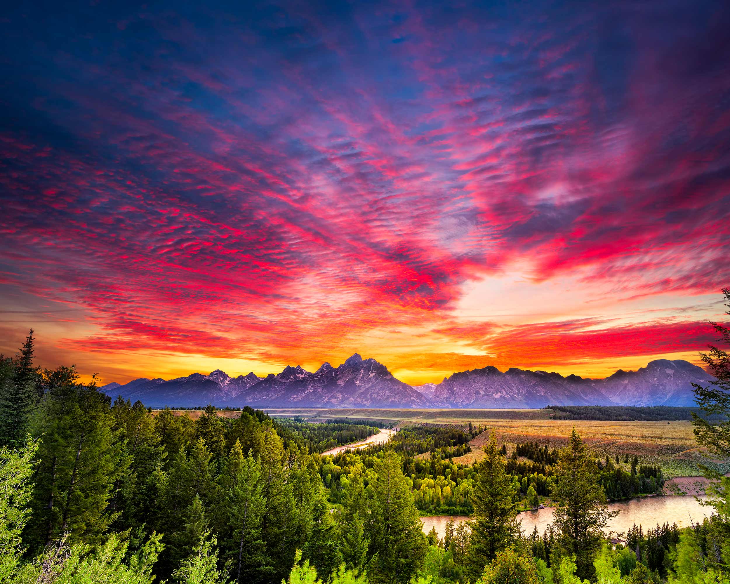 Summer Sunset at Snake River Overlook